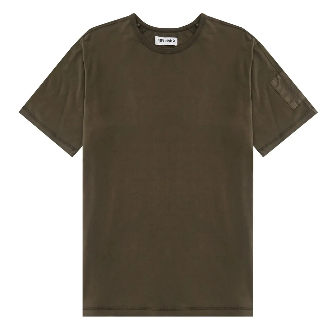 T-shirt à panneau contrastant main gauche Olive
