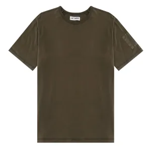 T-shirt à panneau contrastant main gauche Olive