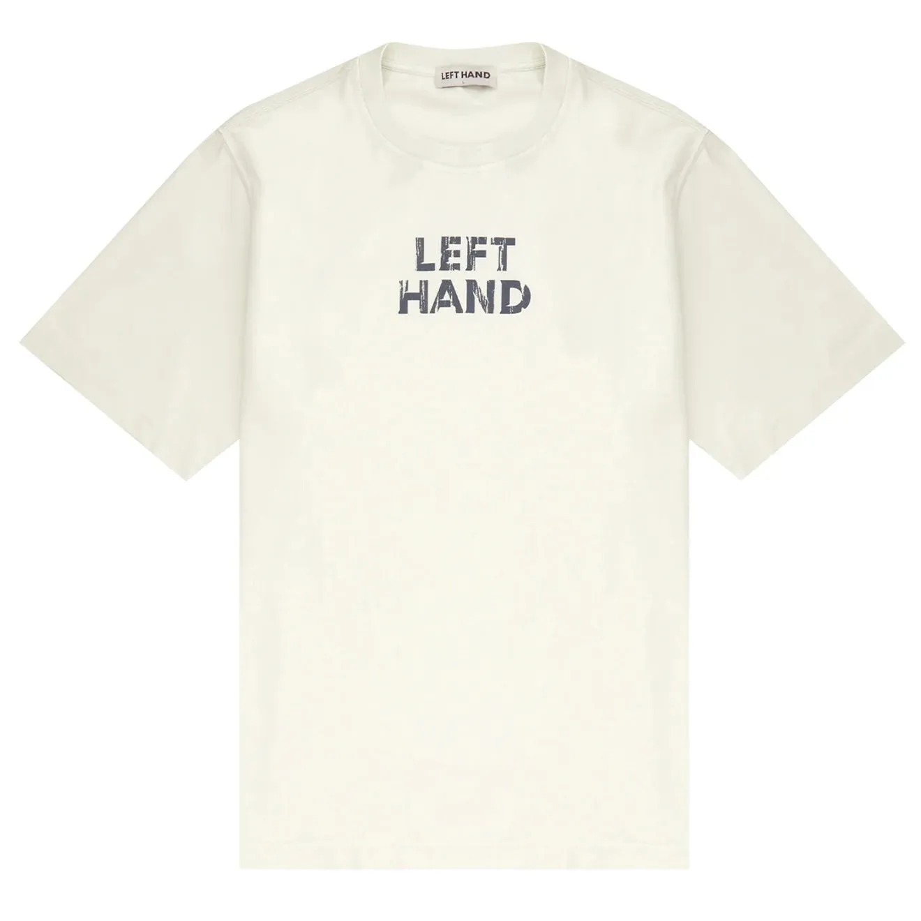 T-shirt graphique délavé Left Hand Blanc cassé