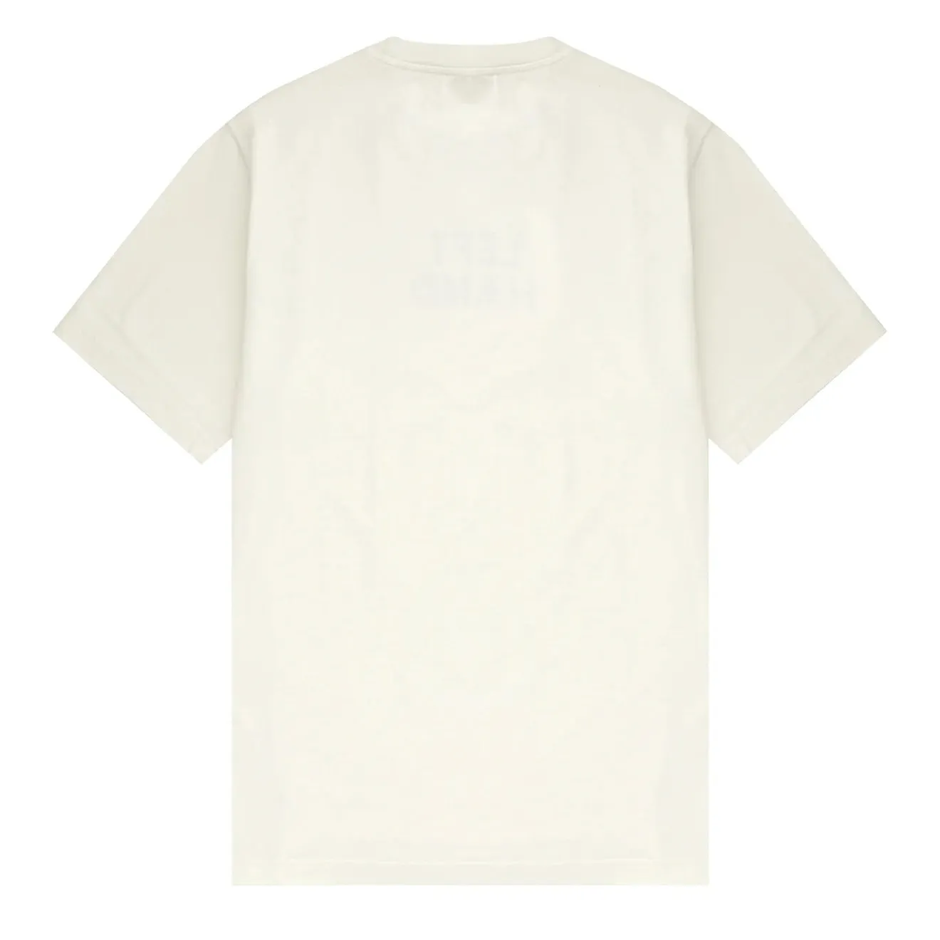 T-shirt graphique délavé Left Hand Blanc cassé