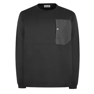 T-shirt manches longues poche gauche noir