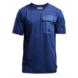 T-shirt à poche plaquée gauche marine