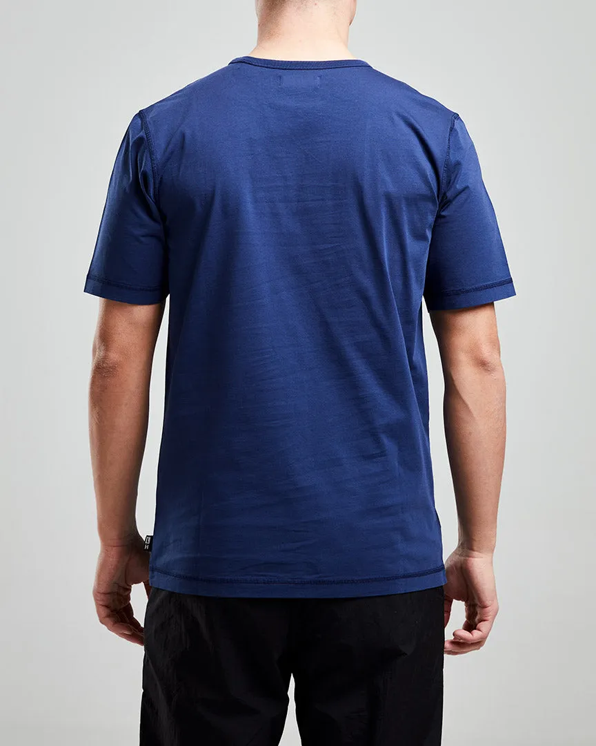 T-shirt à poche plaquée gauche marine