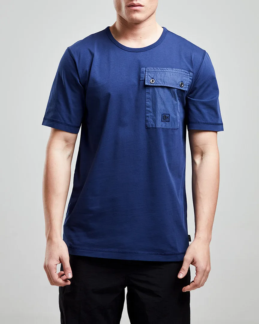 T-shirt à poche plaquée gauche marine