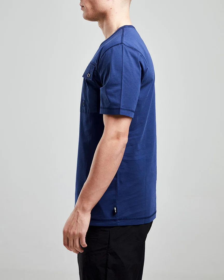 T-shirt à poche plaquée gauche marine