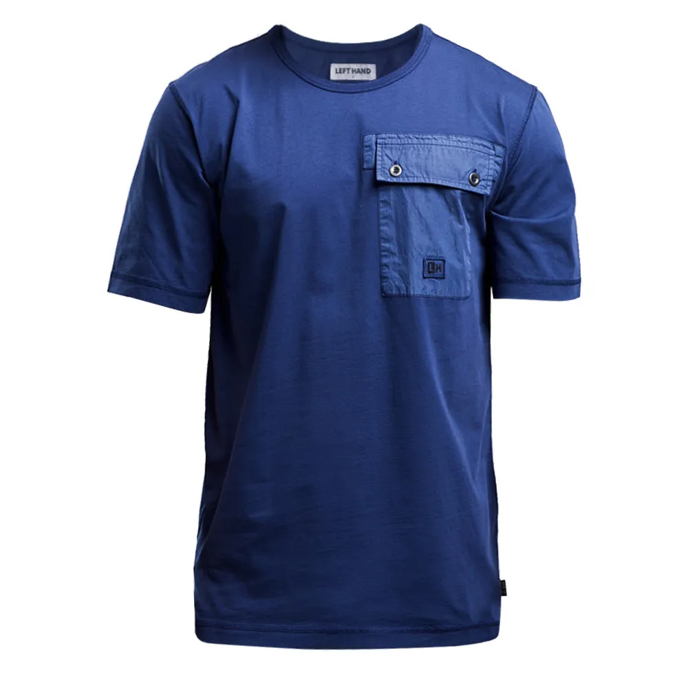 T-shirt à poche plaquée gauche marine