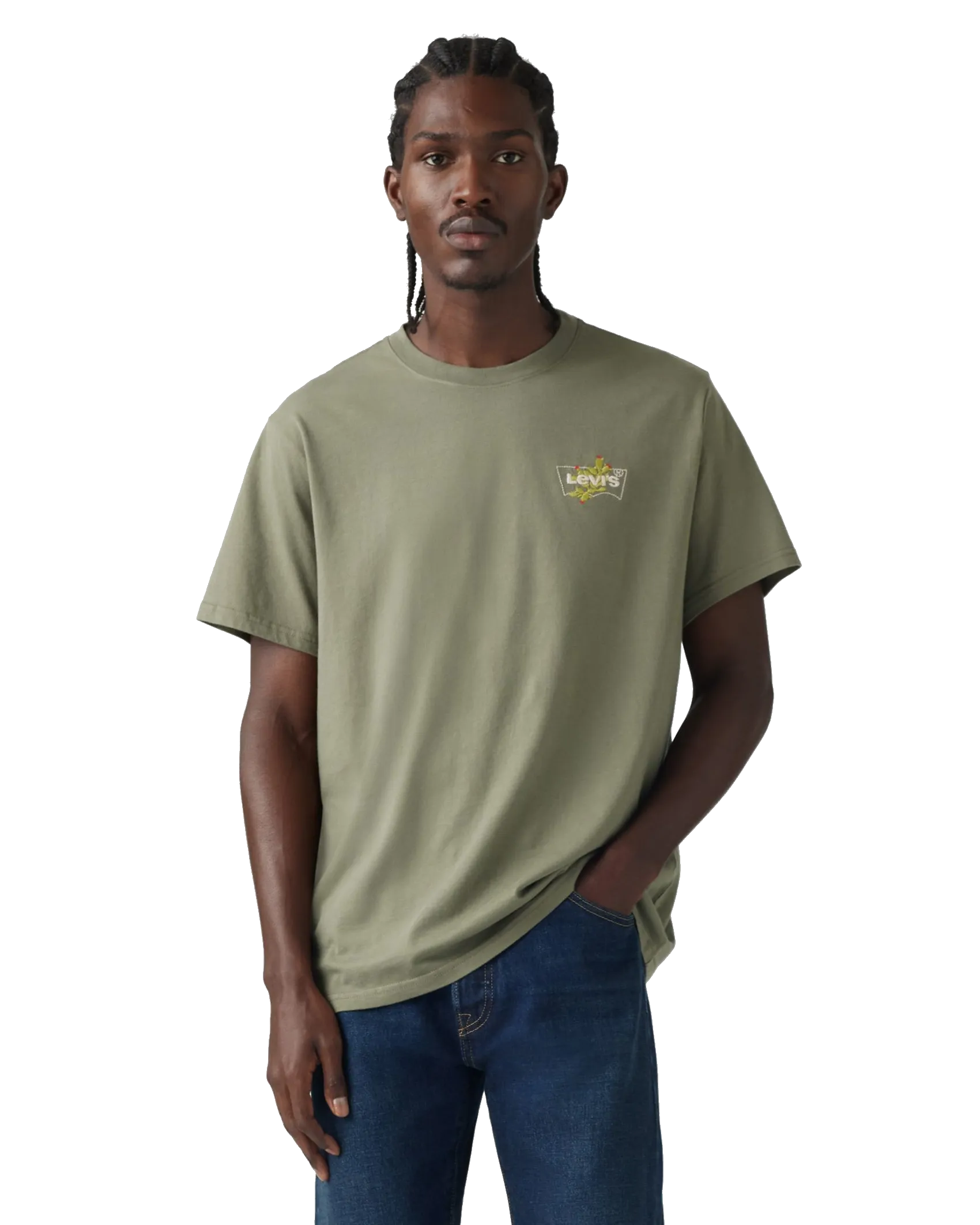 T-shirt Levi's Coupe décontractée en vert lichen