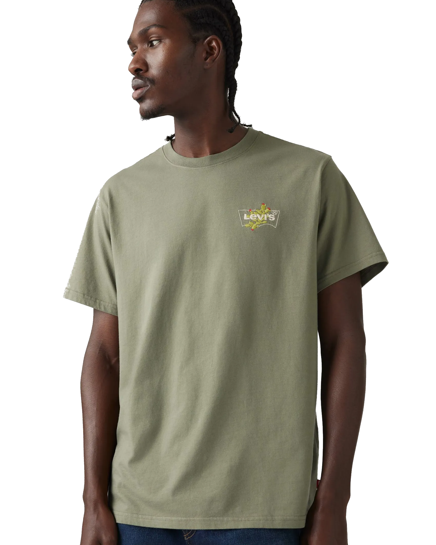 T-shirt Levi's Coupe décontractée en vert lichen