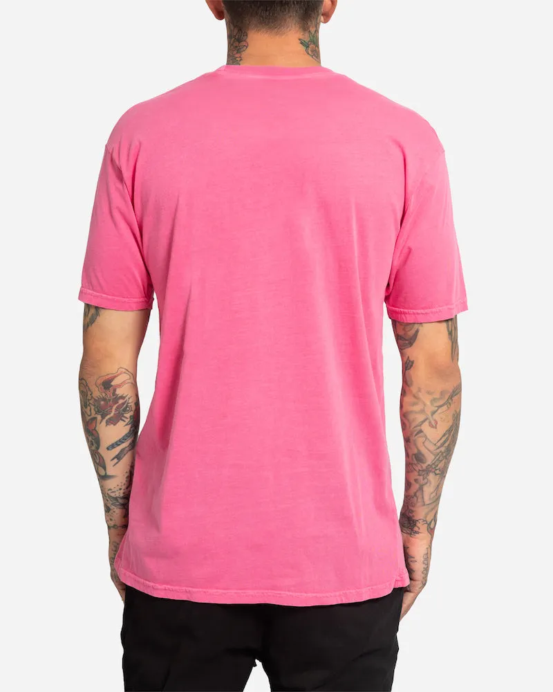T-shirt vintage perdu pour hommes Pedal to the Metal - Rose psychédélique