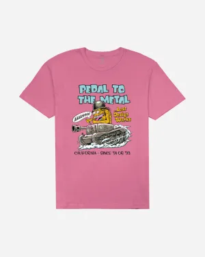 T-shirt vintage perdu pour hommes Pedal to the Metal - Rose psychédélique