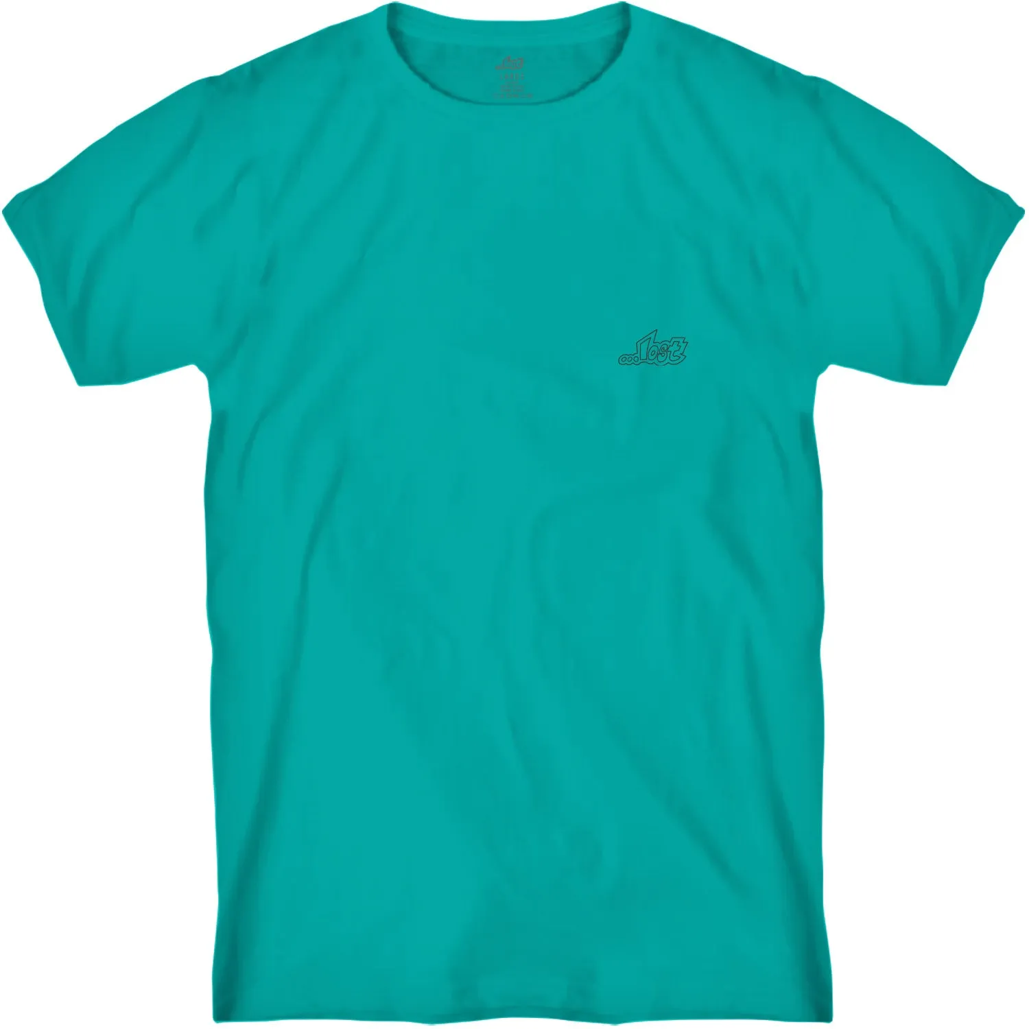 T-shirt vintage pour hommes Lost Outlines avec teinture ultra cyan