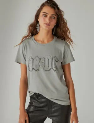 T-shirt Lucky Brand Acdc Gris Neutre Lucky Brand