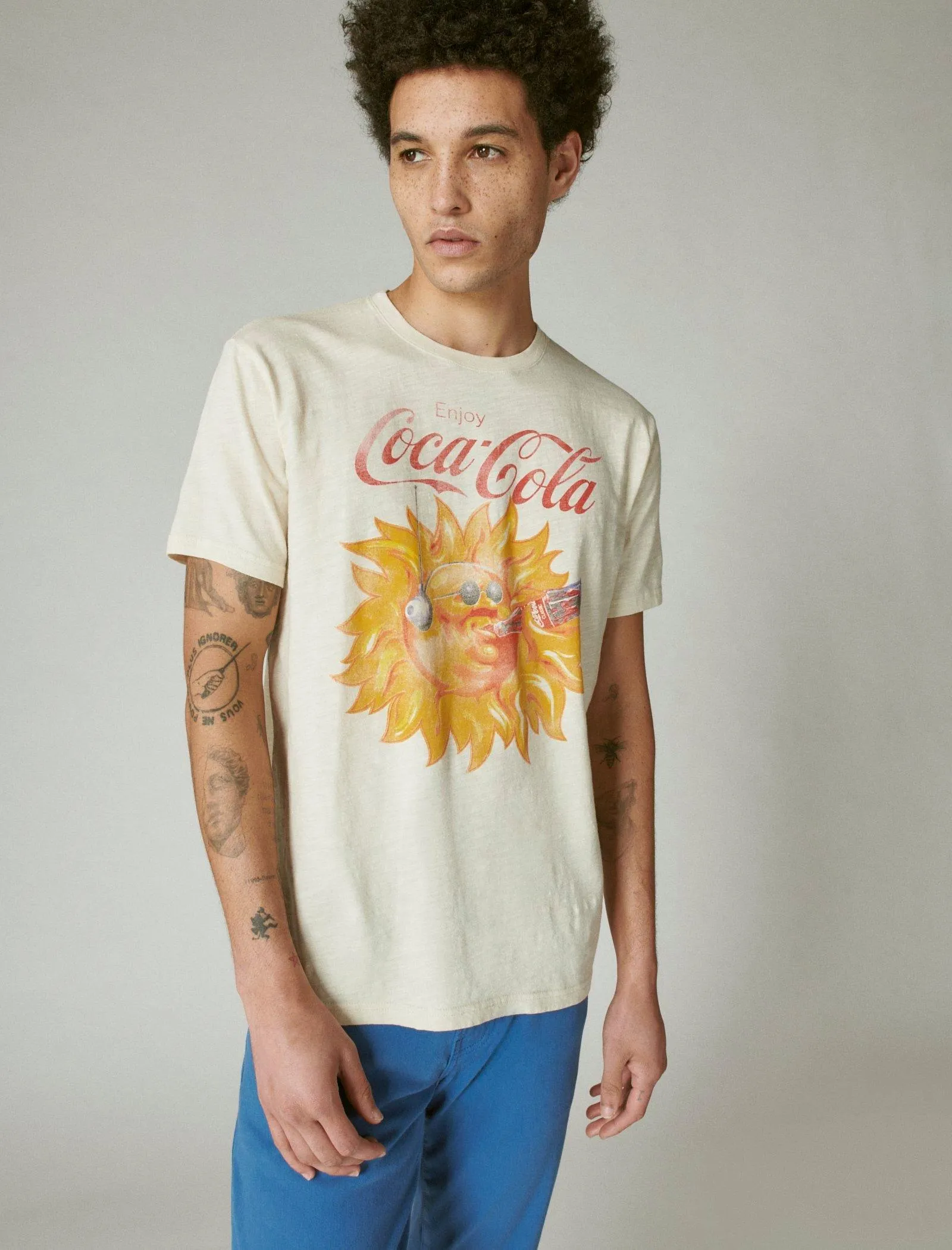 T-shirt graphique Sunshine Coca Cola marron Lucky Brand