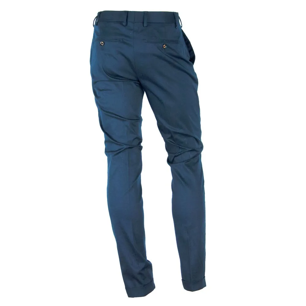 Pantalon élégant pour homme en mélange de coton d'été - Fabriqué en Italie