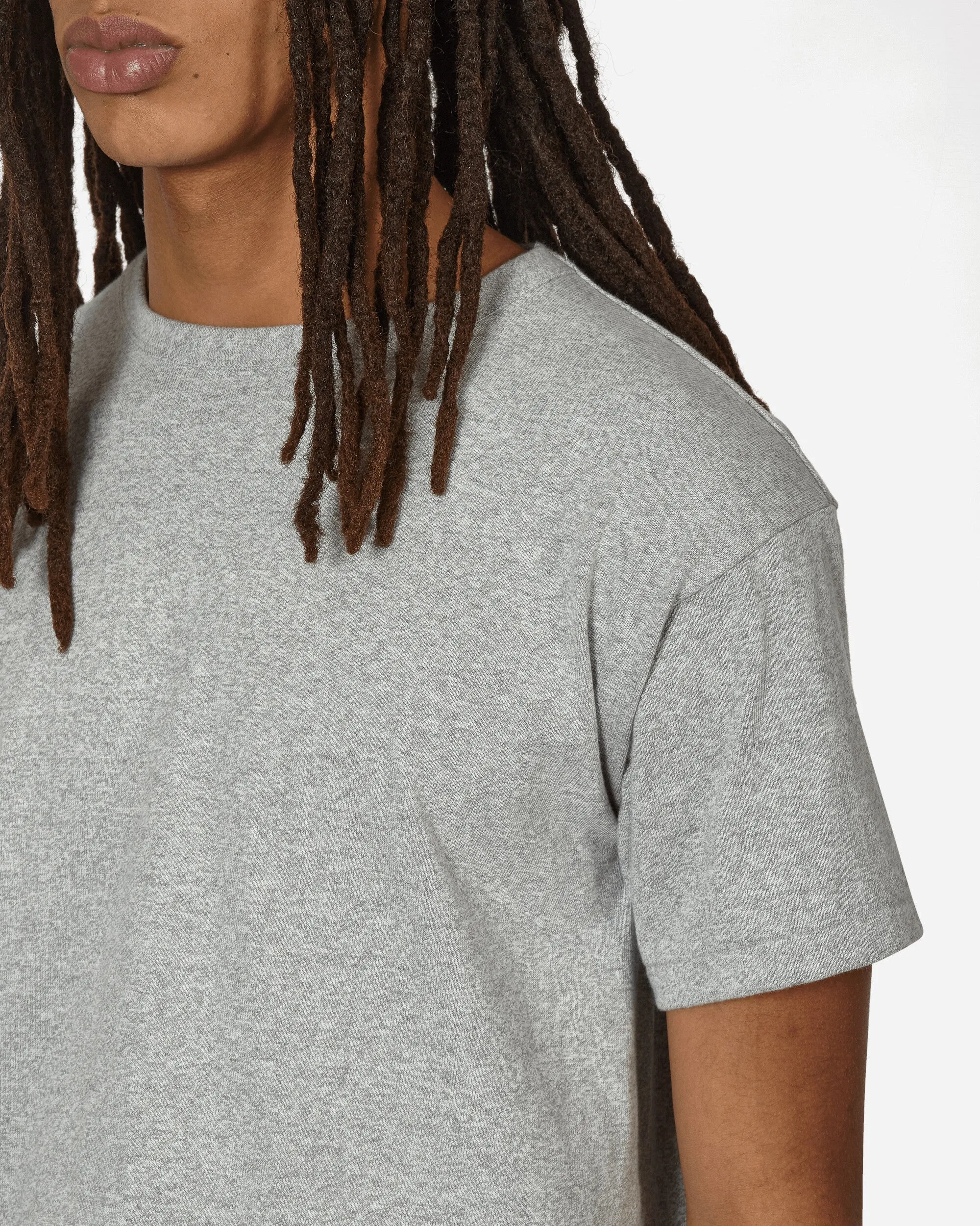 T-shirt à col rond fabriqué au Japon - Gris Oxford