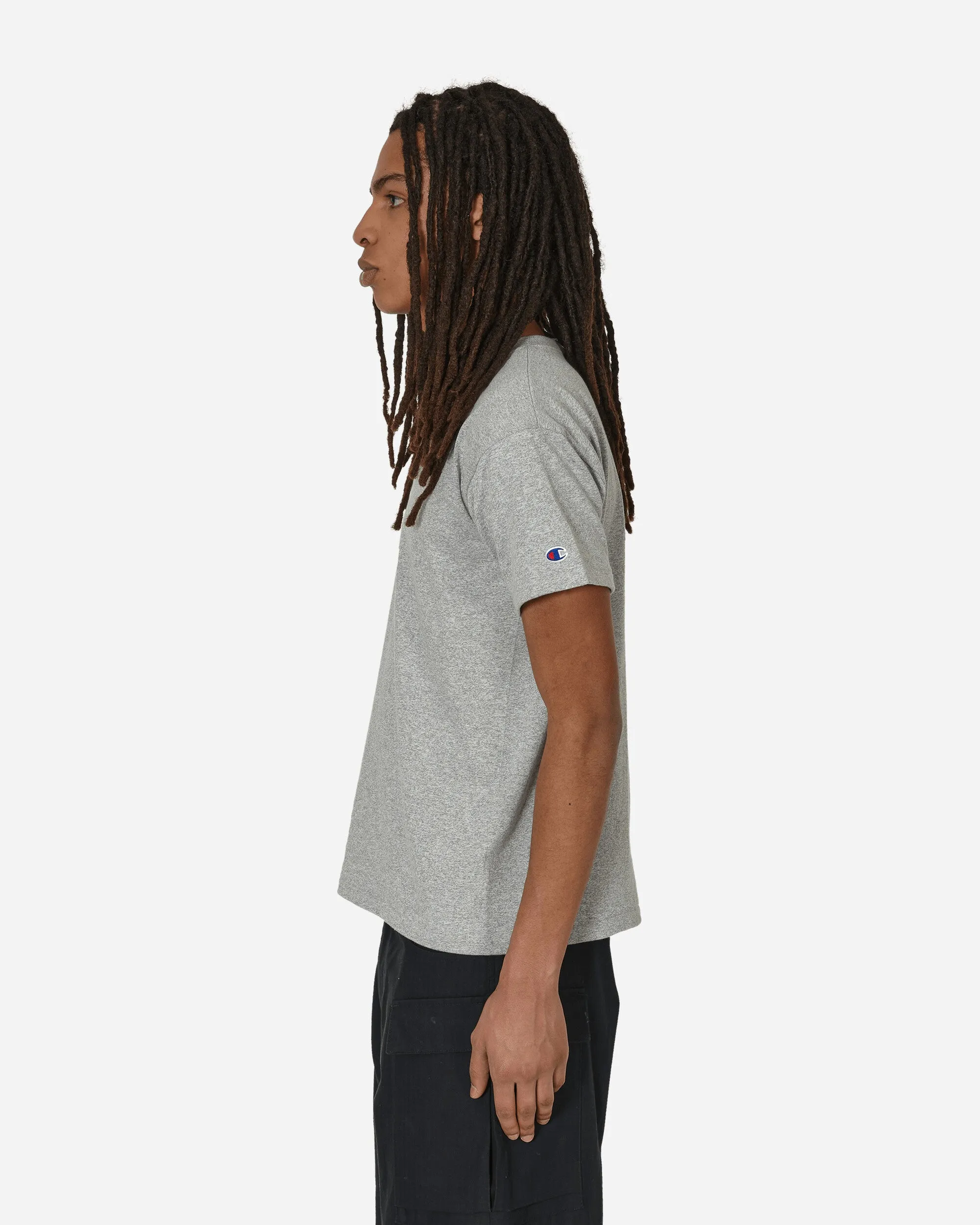 T-shirt col V fabriqué au Japon - Gris Oxford