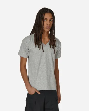 T-shirt col V fabriqué au Japon - Gris Oxford