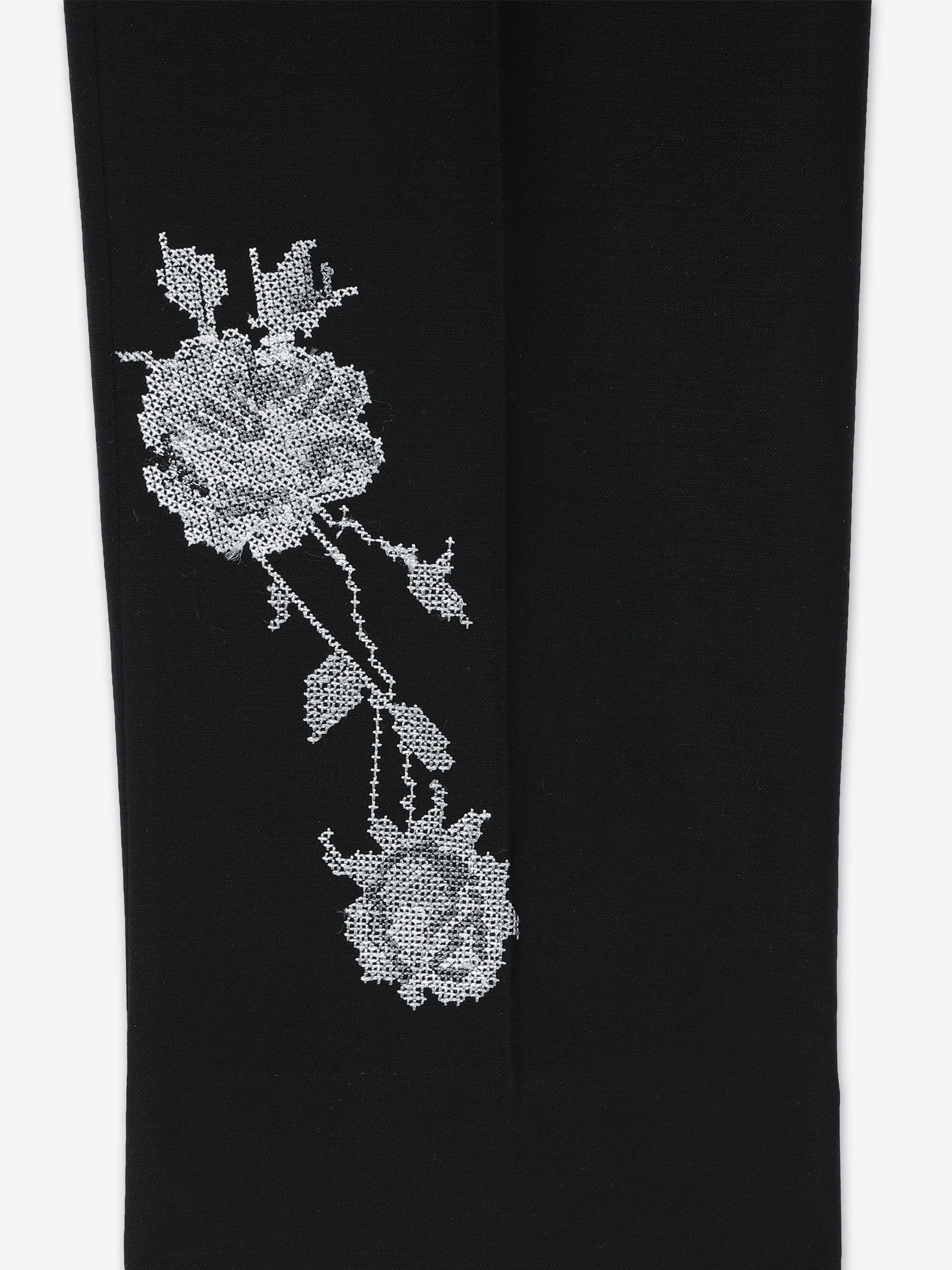 Maison Ava Pantalon à Fleurs Lucien pour Garçons en Noir