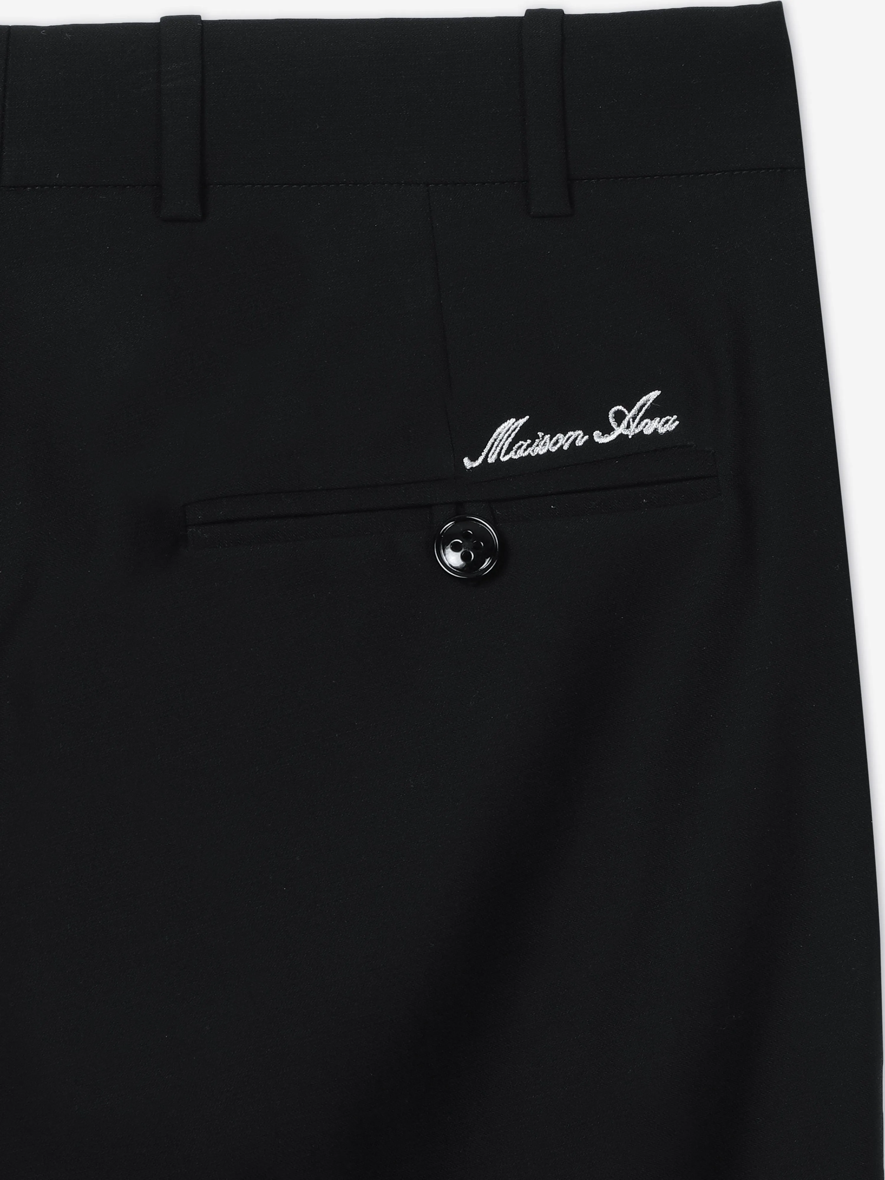 Maison Ava Pantalon à Fleurs Lucien pour Garçons en Noir