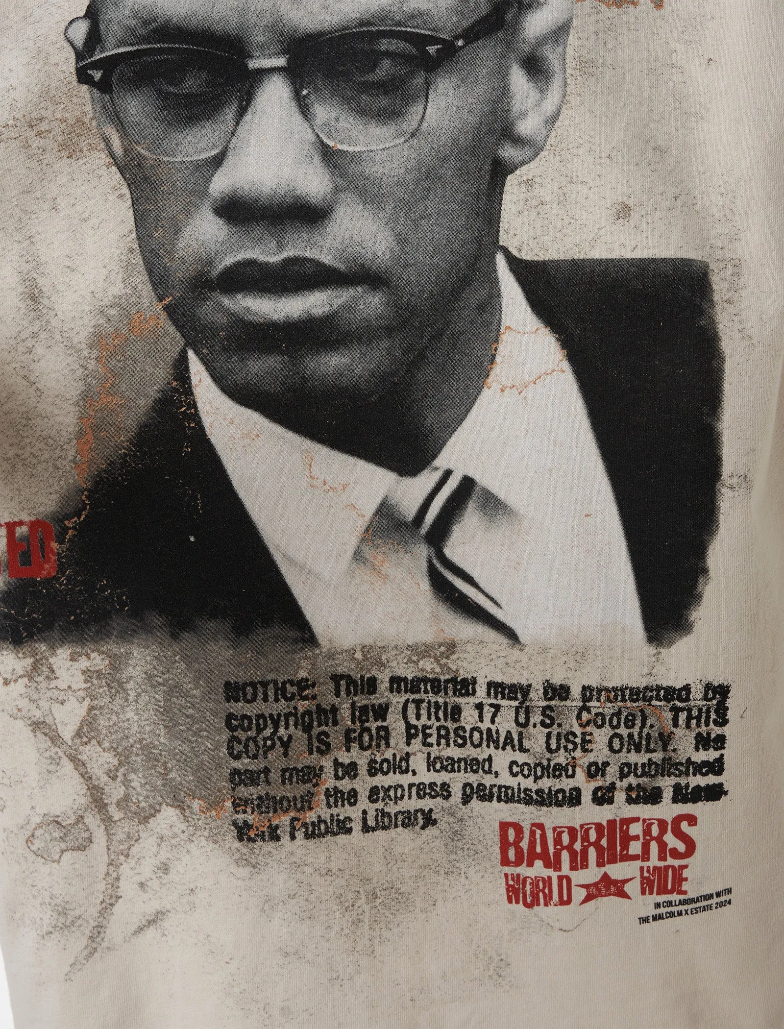 T-SHIRT PORTRAIT DE MALCOLM X