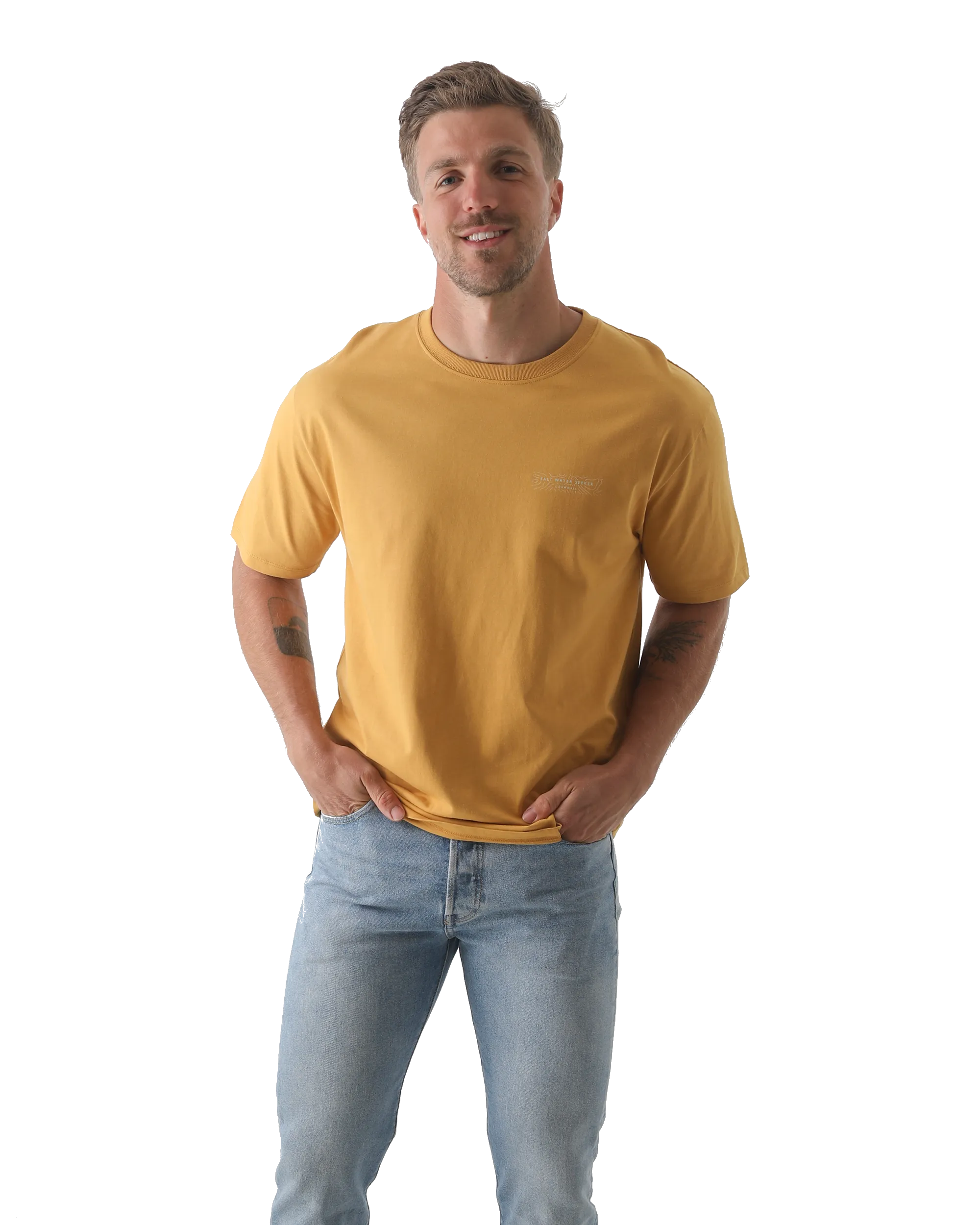 T-shirt Map 3.0 en moutarde délavée