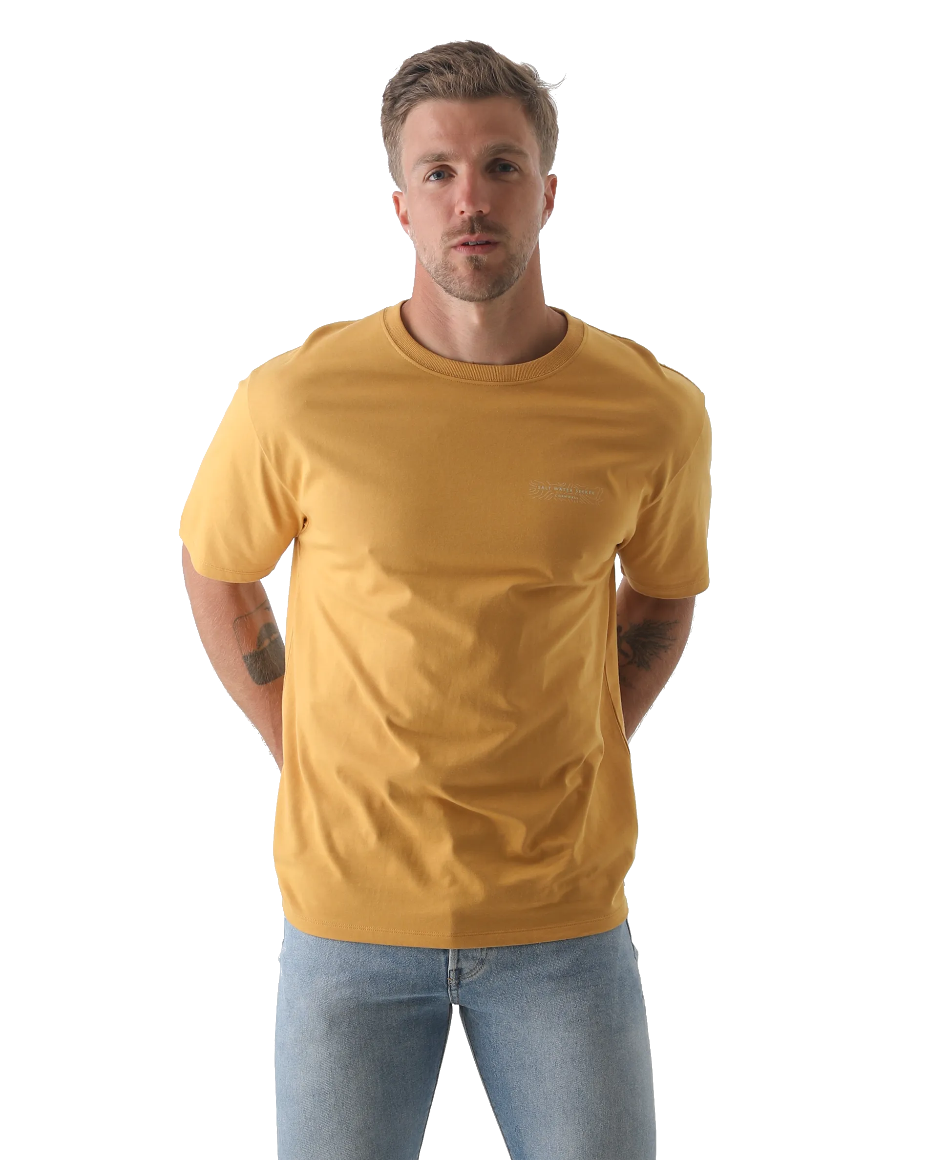 T-shirt Map 3.0 en moutarde délavée