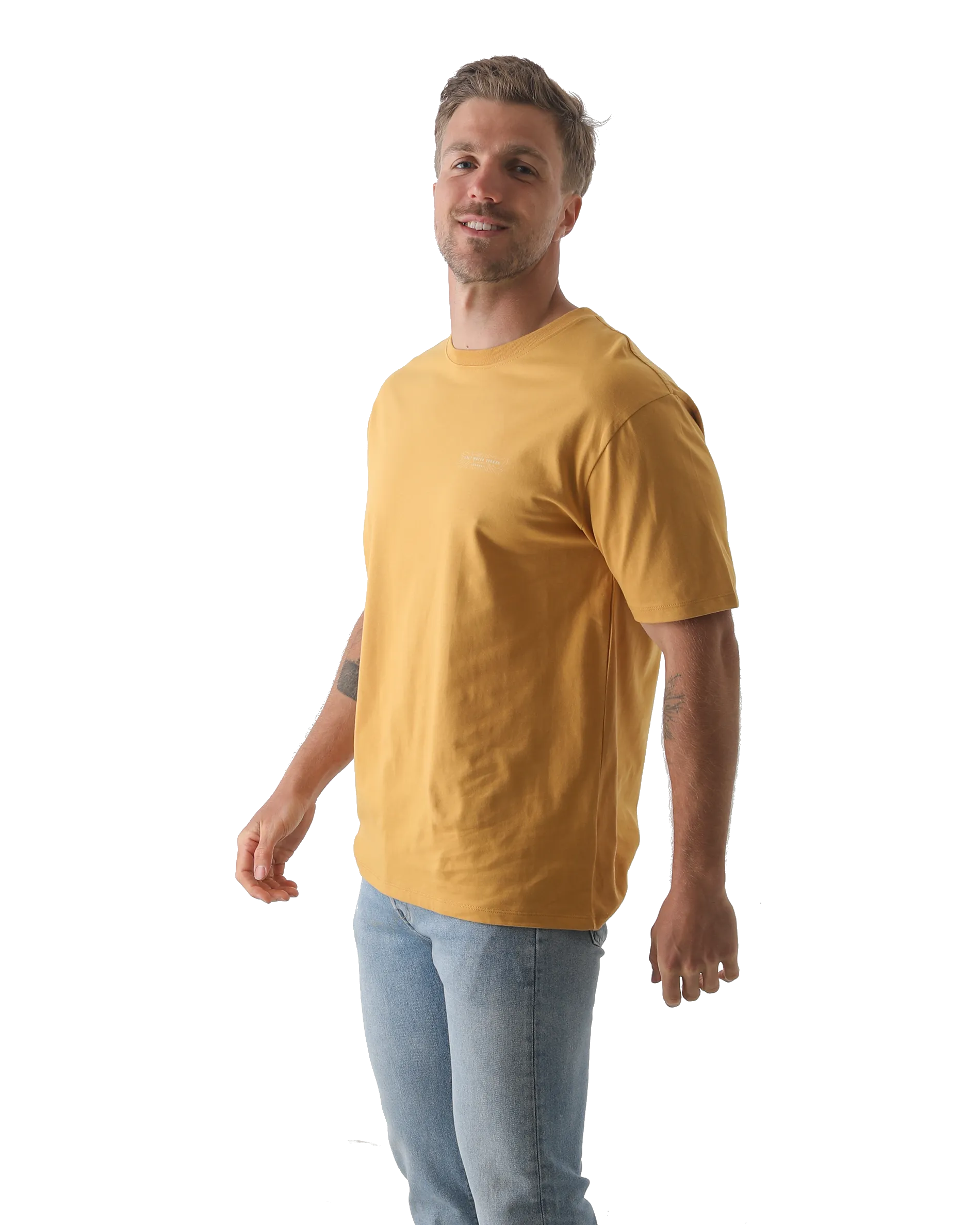 T-shirt Map 3.0 en moutarde délavée