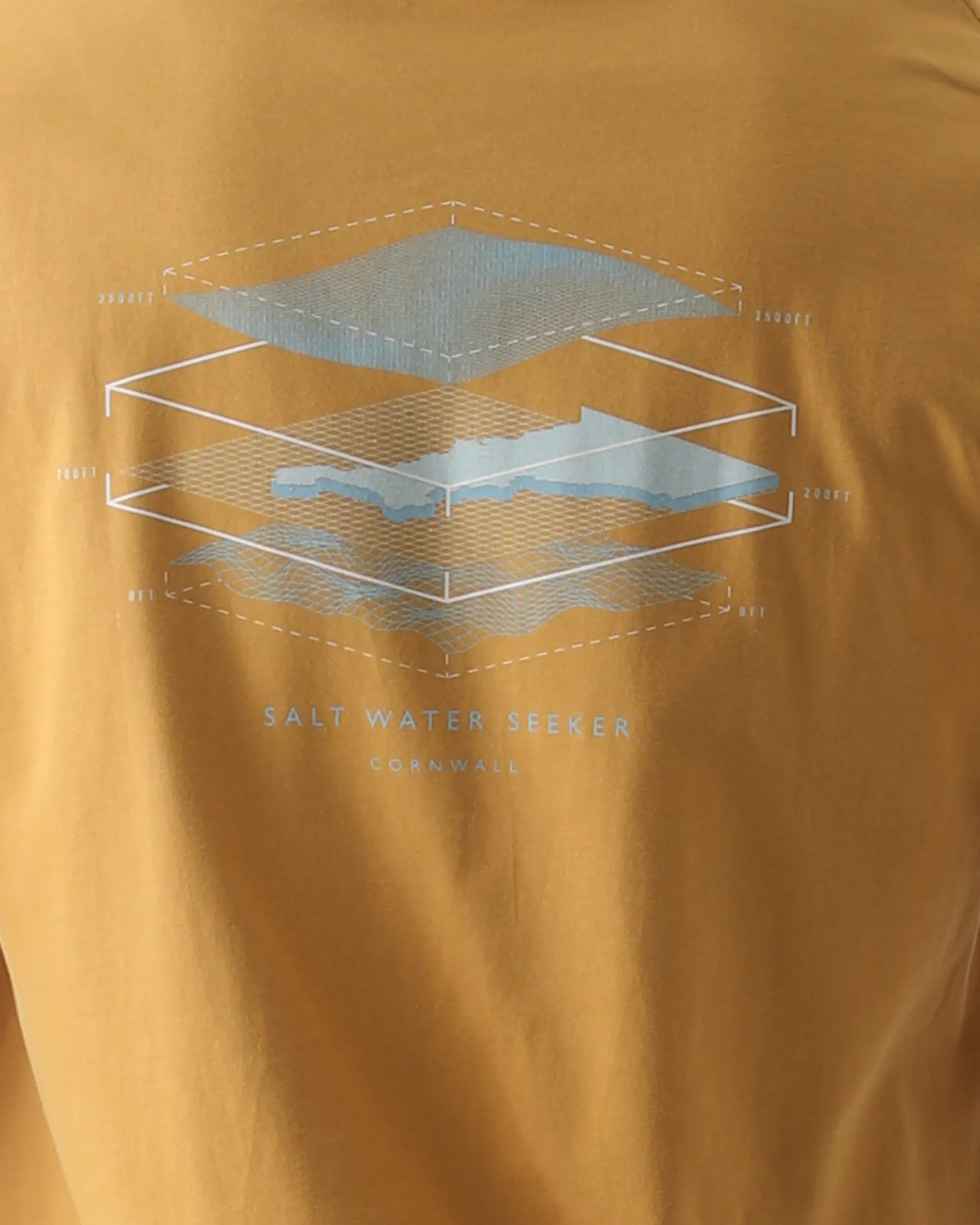 T-shirt Map 3.0 en moutarde délavée