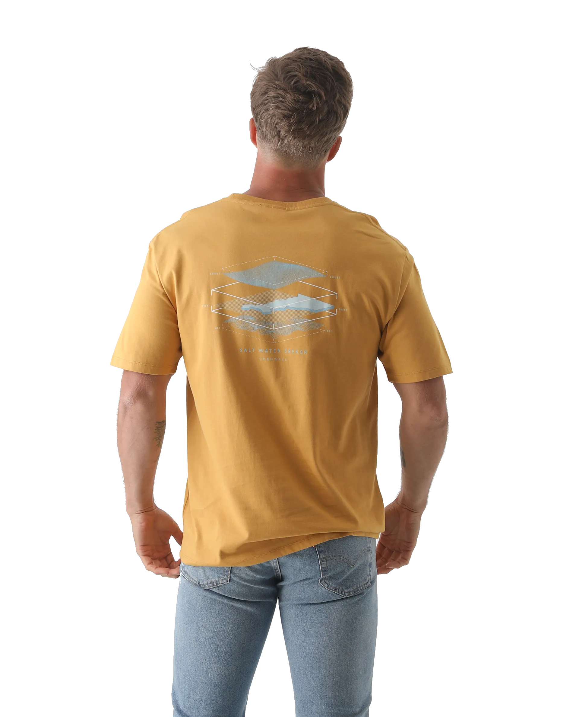 T-shirt Map 3.0 en moutarde délavée