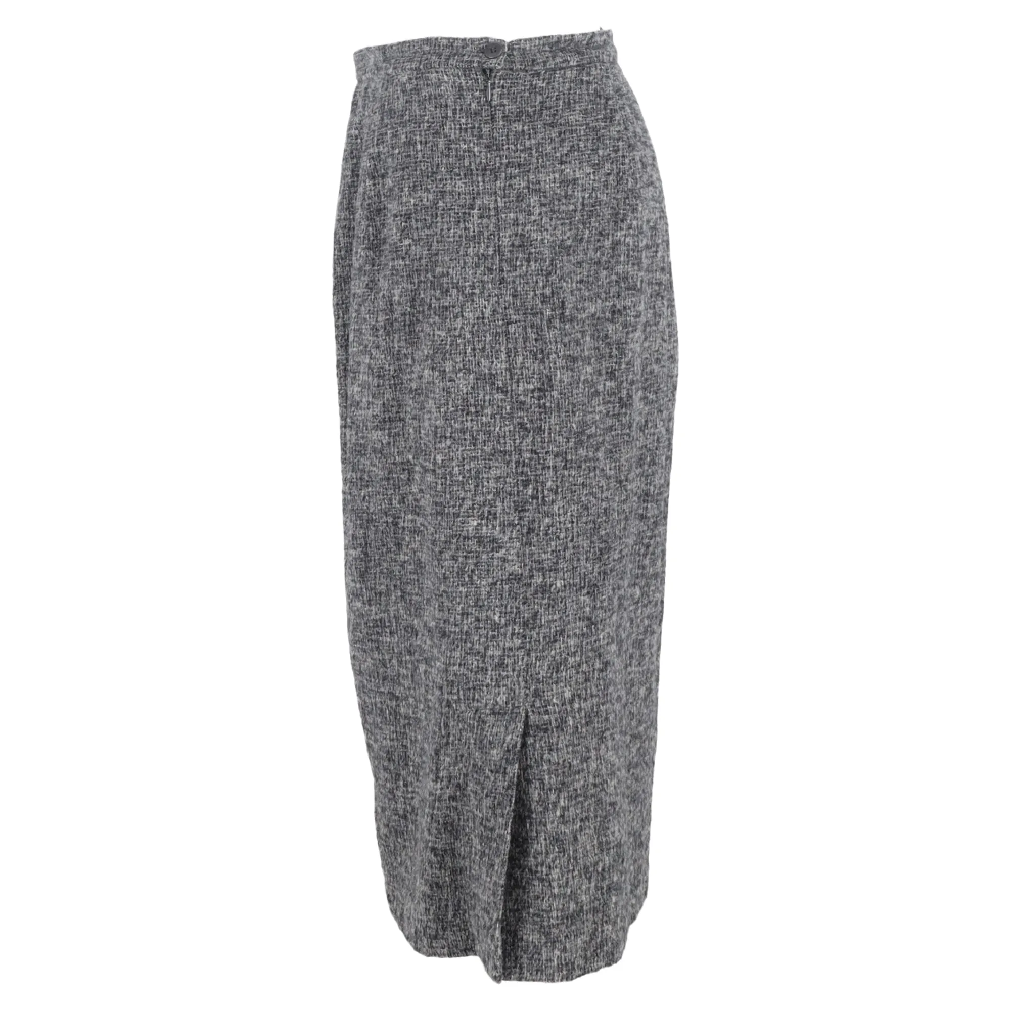 Jupe mi-longue évasée Max Mara en laine grise