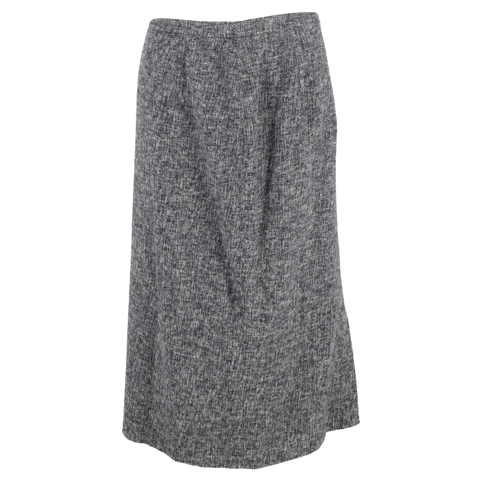 Jupe mi-longue évasée Max Mara en laine grise