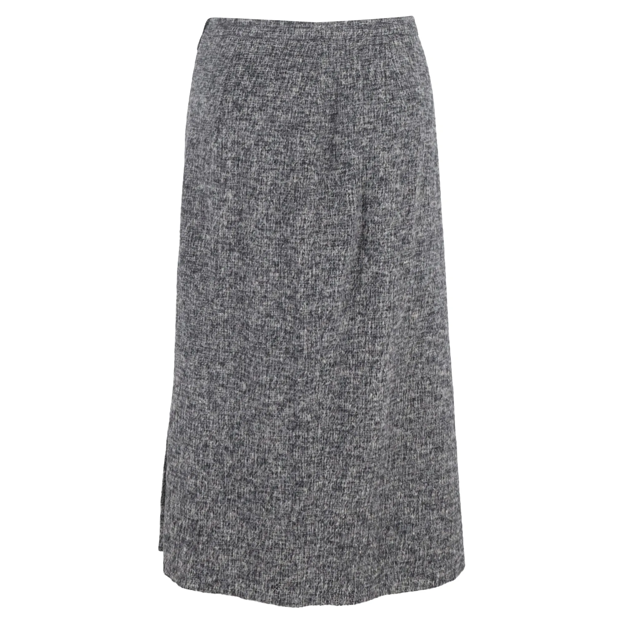 Jupe mi-longue évasée Max Mara en laine grise