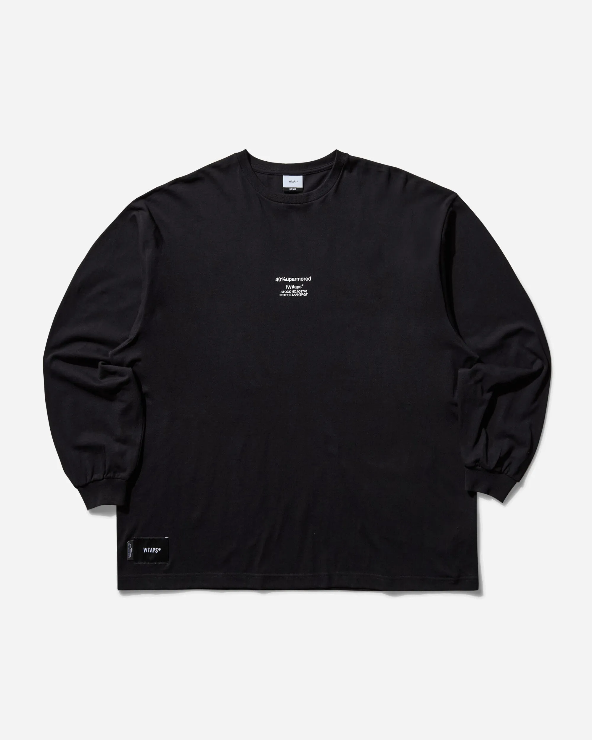 T-shirt manches longues renforcé 40PCT pour hommes Noir