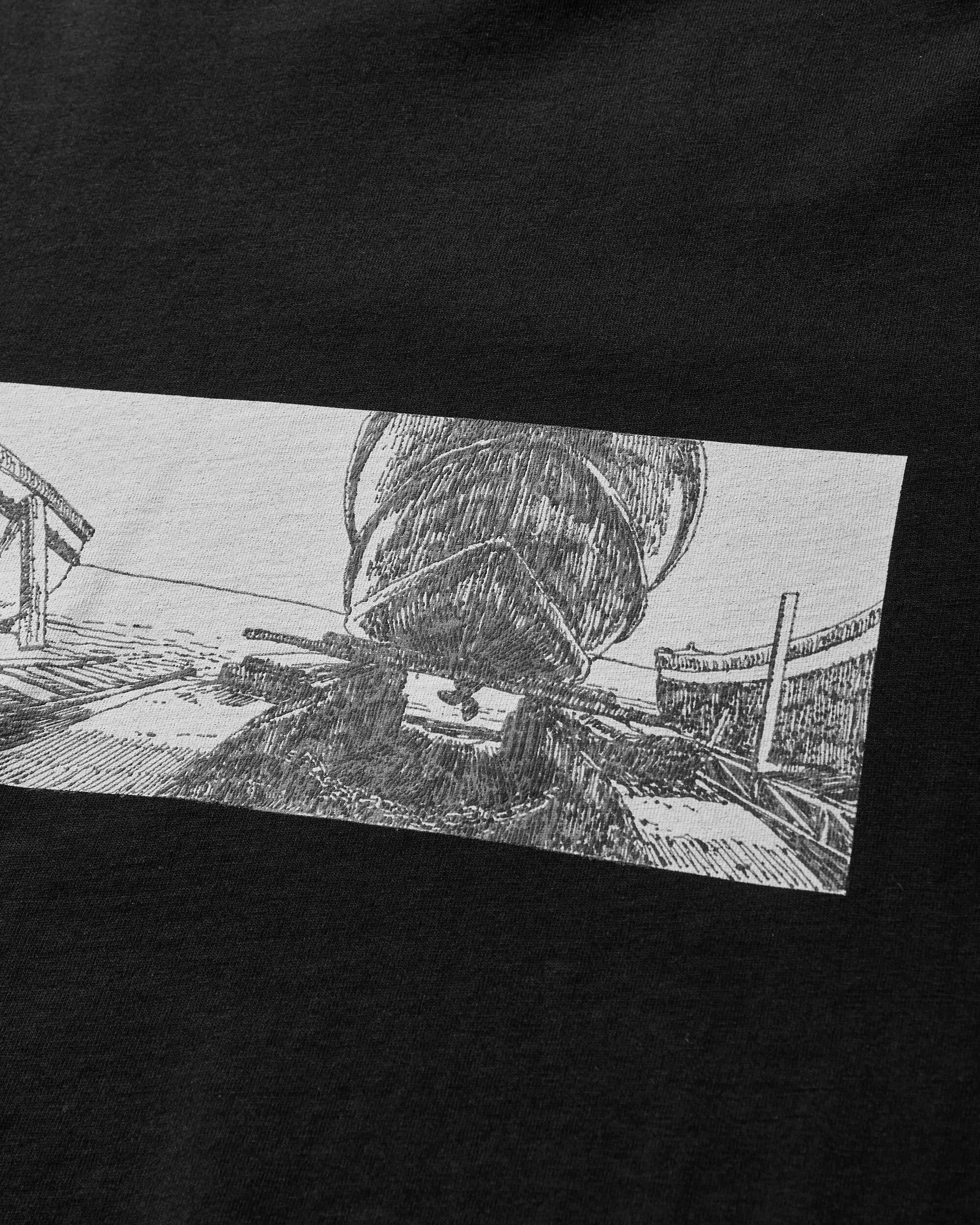 T-shirt Homme Noir avec Lettrage au Dos