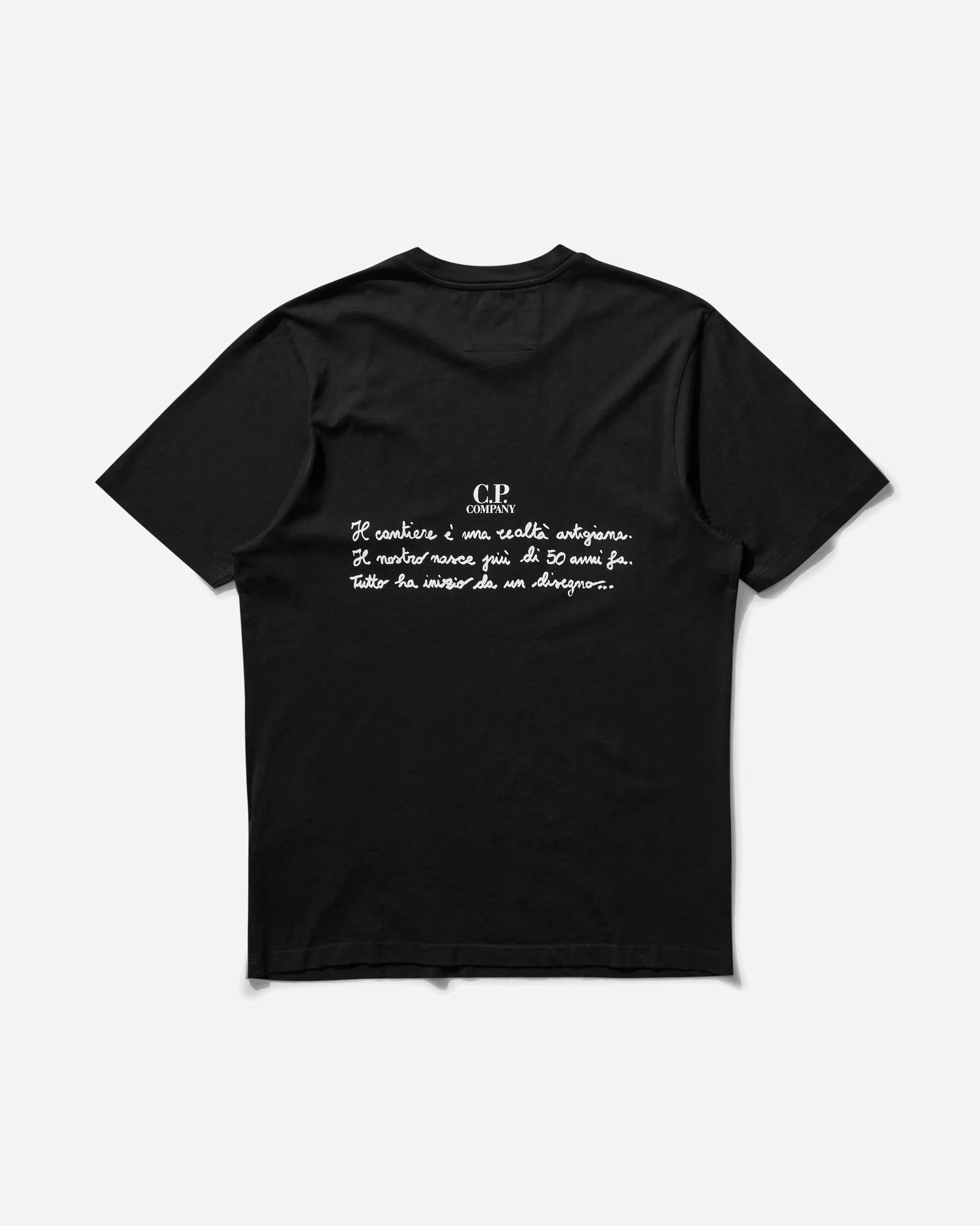 T-shirt Homme Noir avec Lettrage au Dos