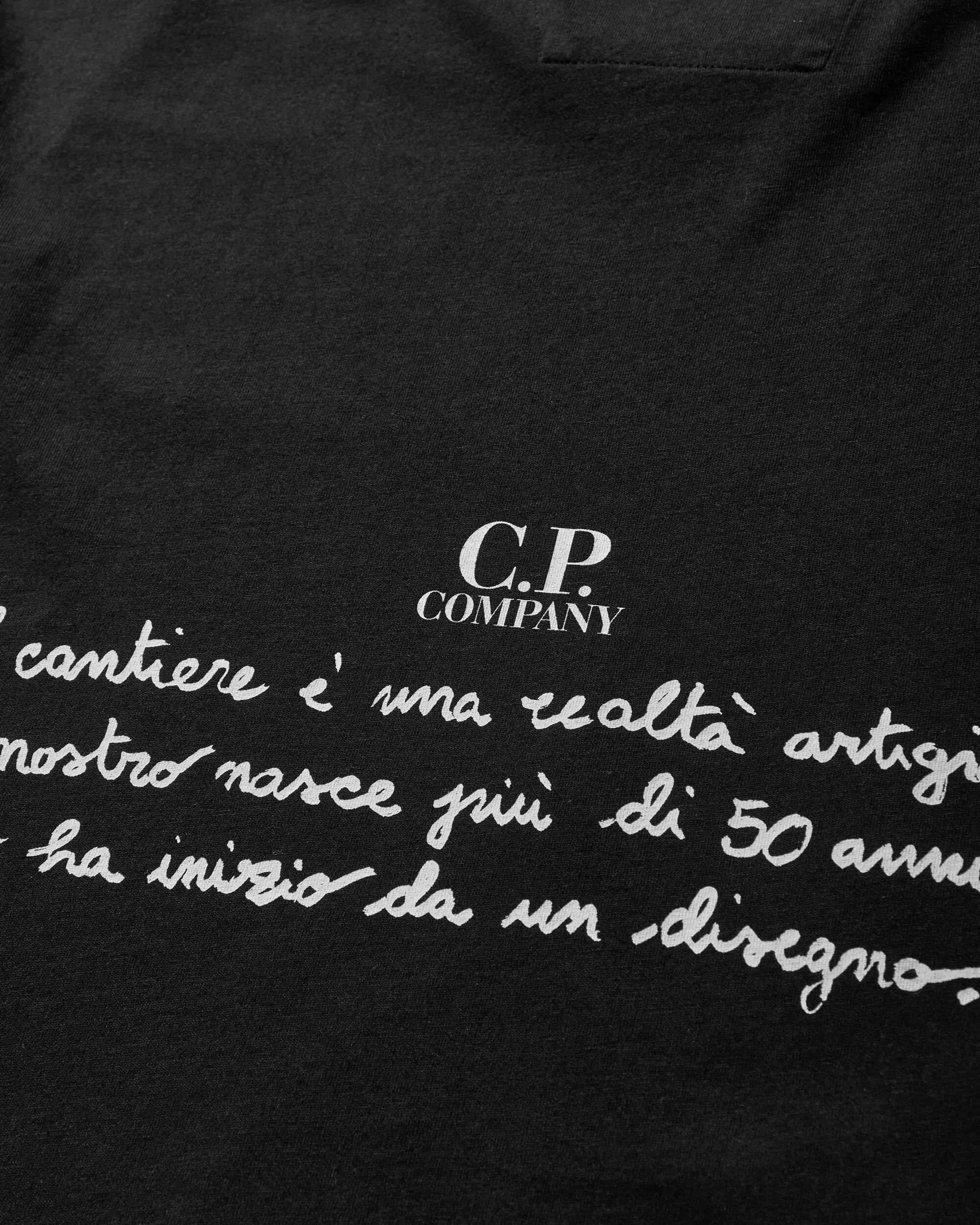 T-shirt Homme Noir avec Lettrage au Dos