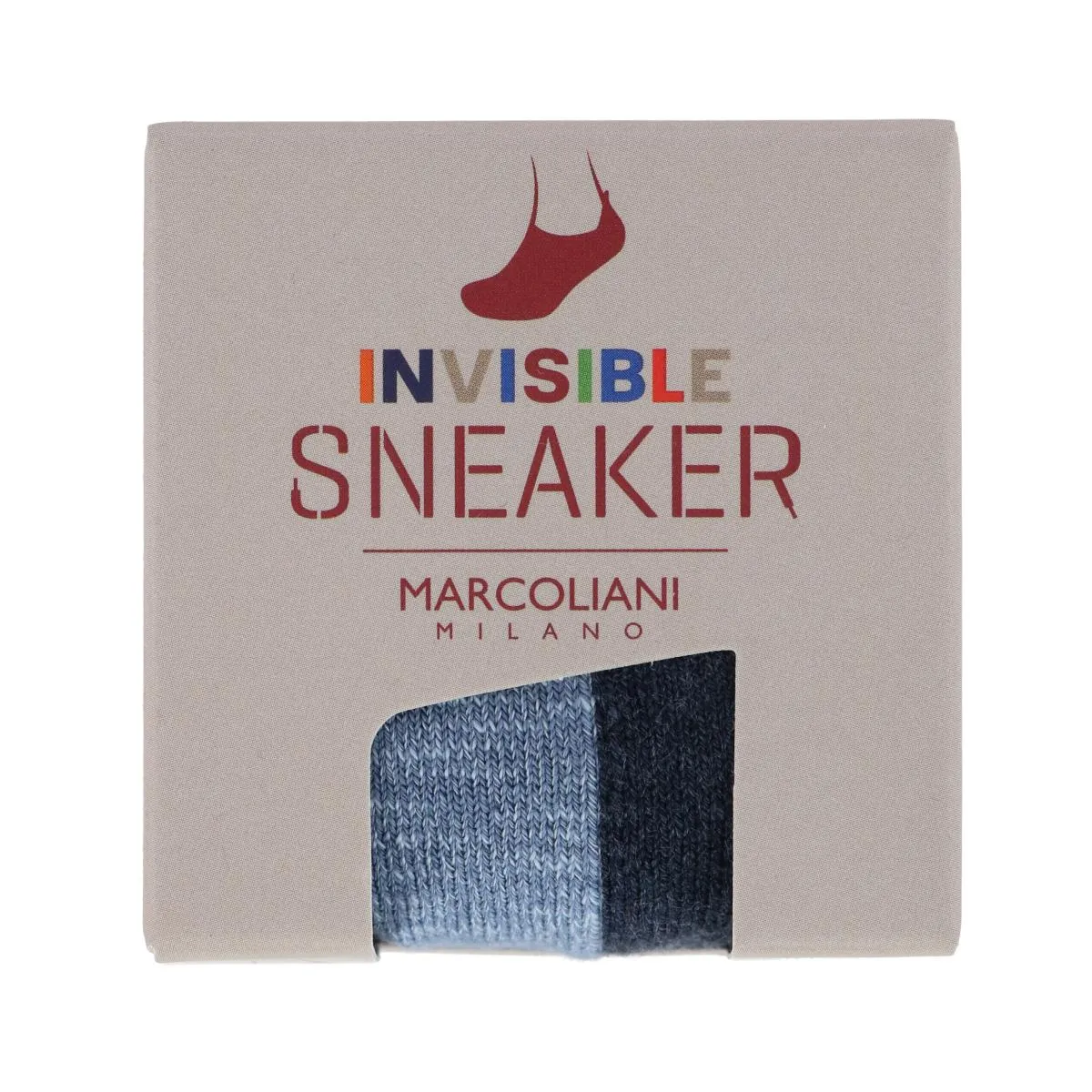 Chaussettes invisibles bicolores rembourrées pour hommes (1 paire)