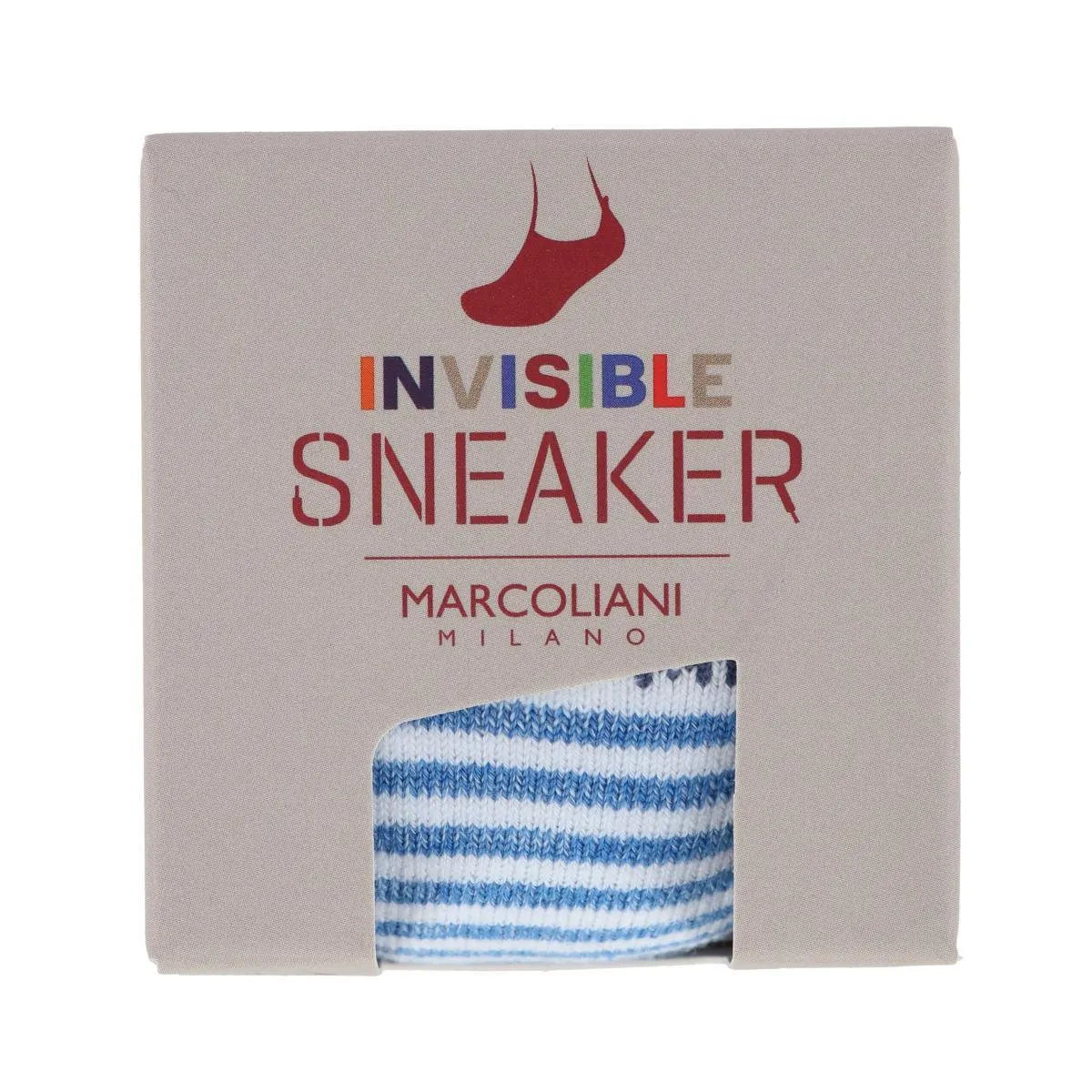 Chaussettes invisibles rembourrées Palio à rayures pour hommes (1 paire)