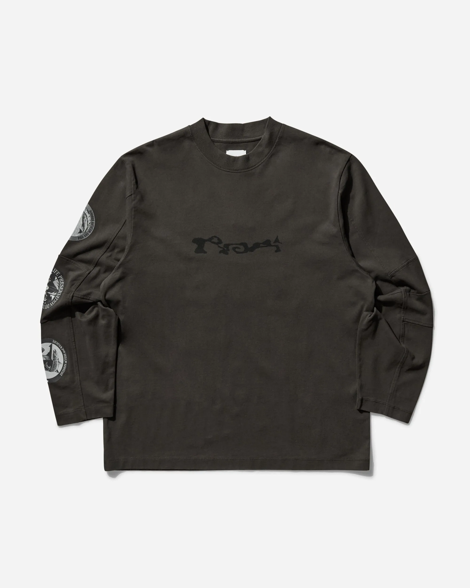 T-shirt à manches longues pour homme Noir Olive