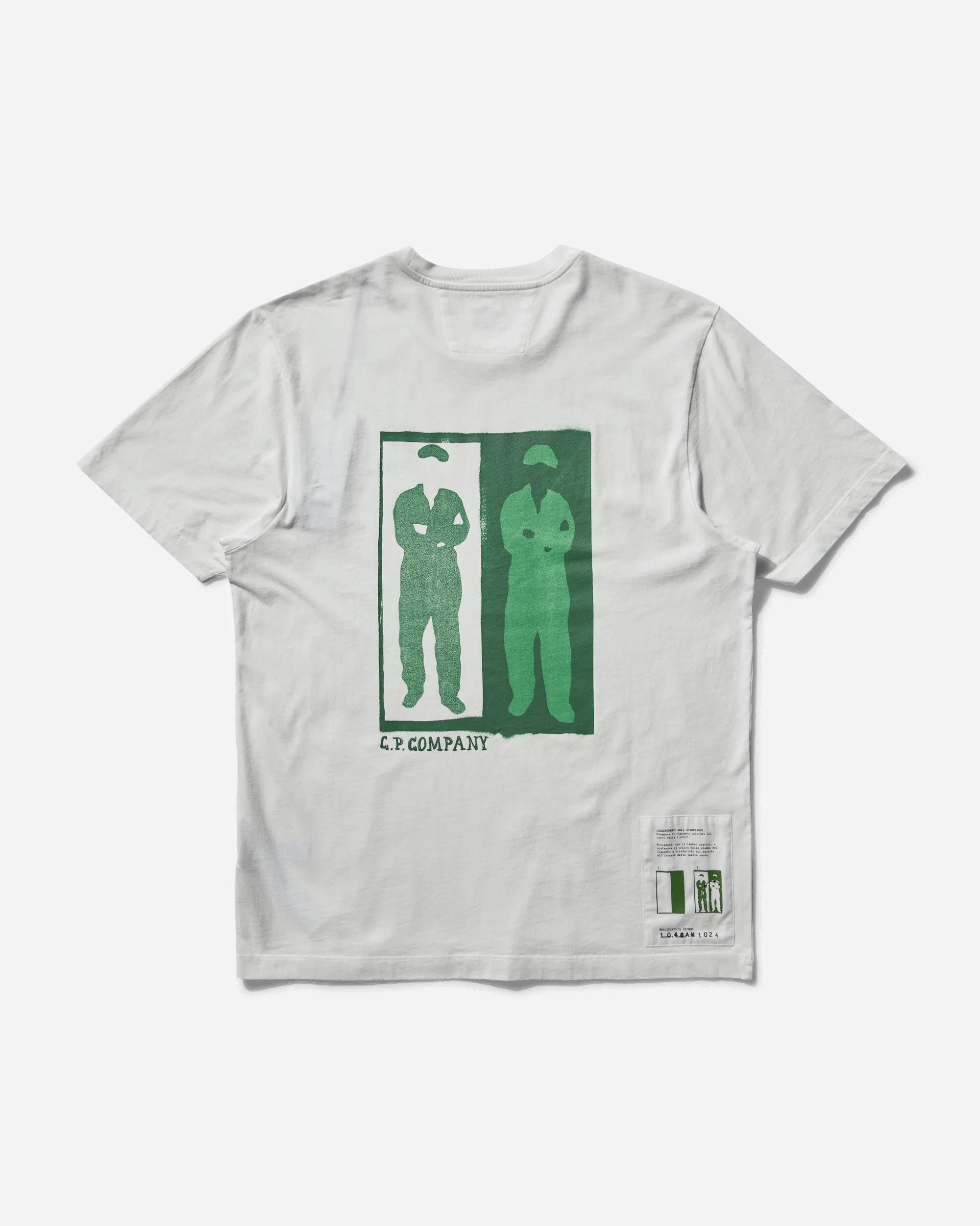 T-shirt à logo homme en gaze blanche