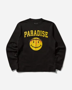 Pull à capuche homme Smiley Jésus noir