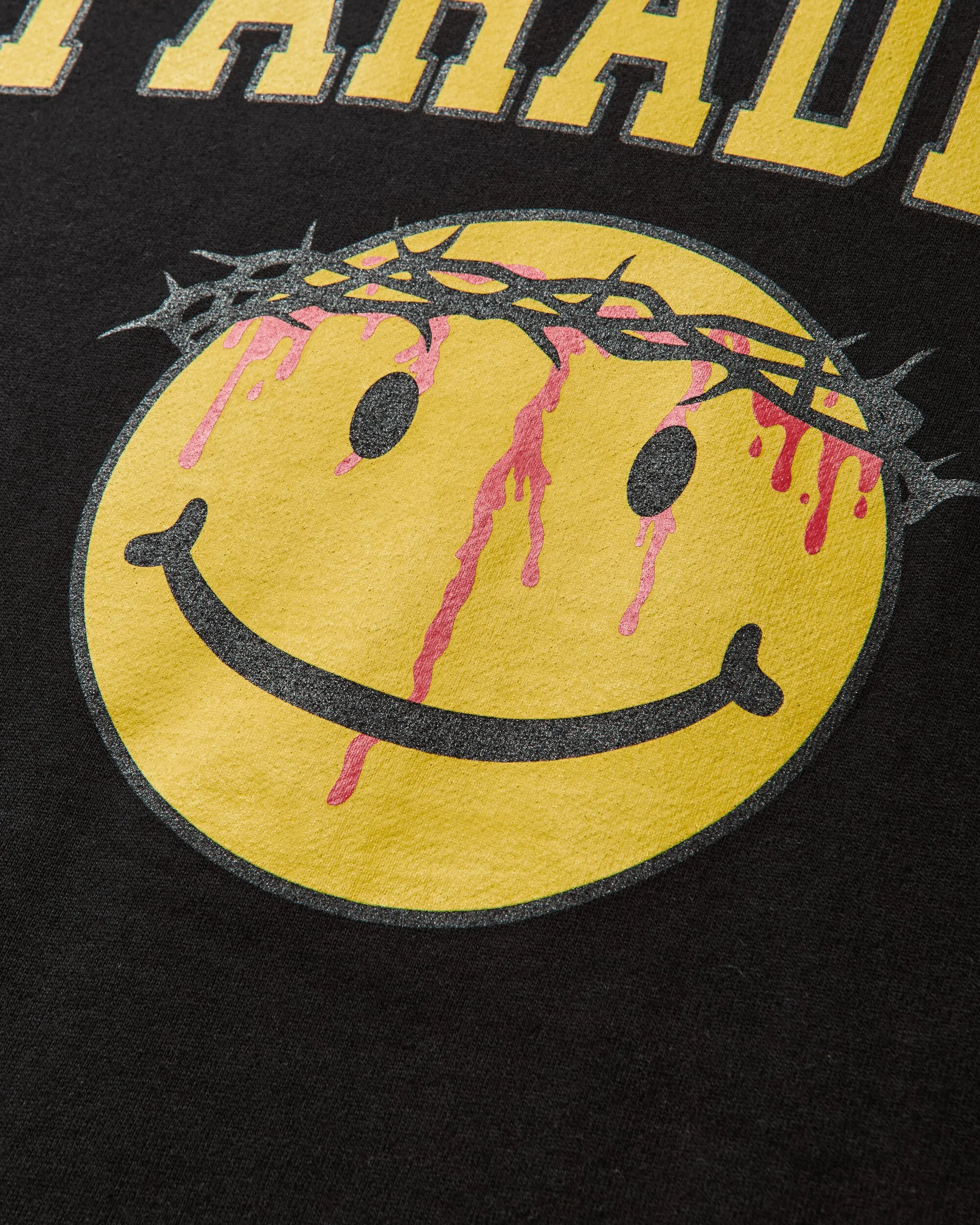 Pull à capuche homme Smiley Jésus noir
