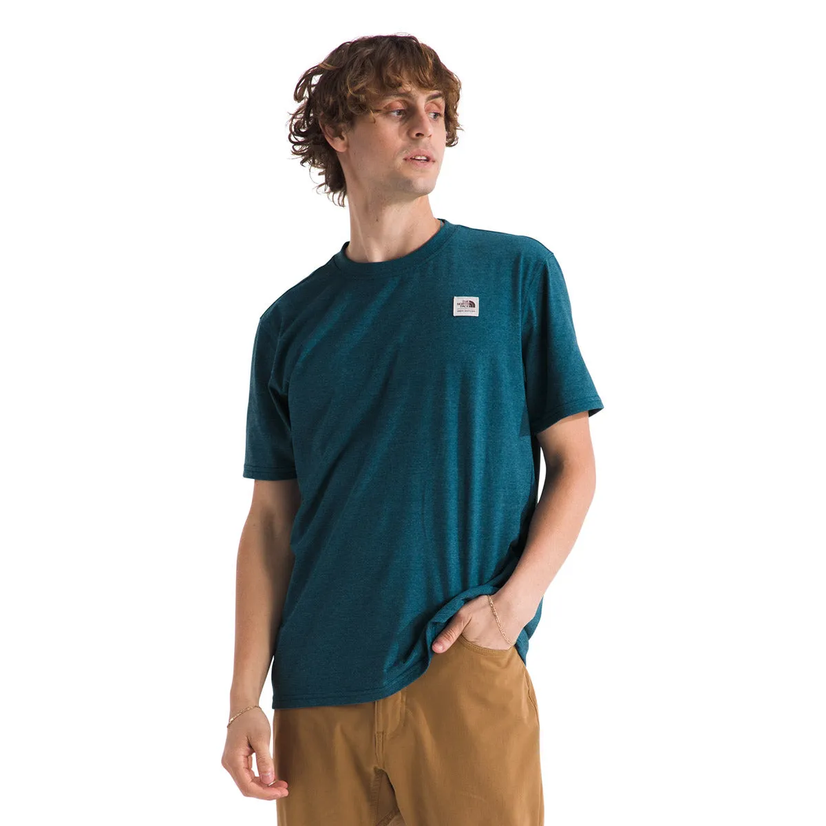 T-shirt à motifs patrimoniaux printemps/été pour homme en jersey chiné