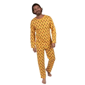 Pyjama deux pièces en coton ample pour homme - Ananas