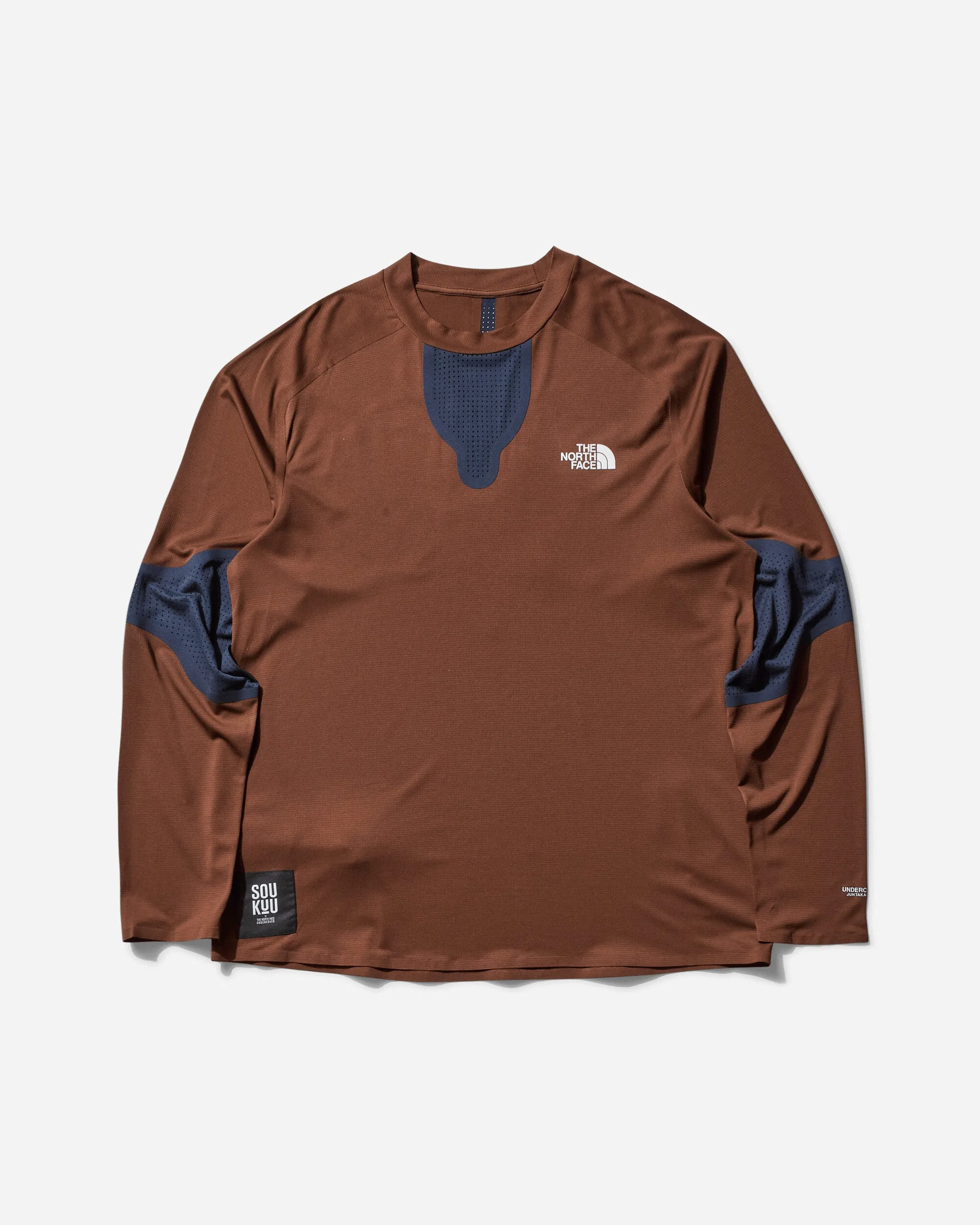 Haut à manches longues perforé Undercover Soukuu Hike pour homme Graphite / Terreau