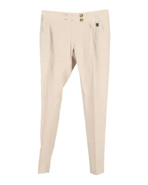 Pantalon ajusté Michael Kors en coton beige