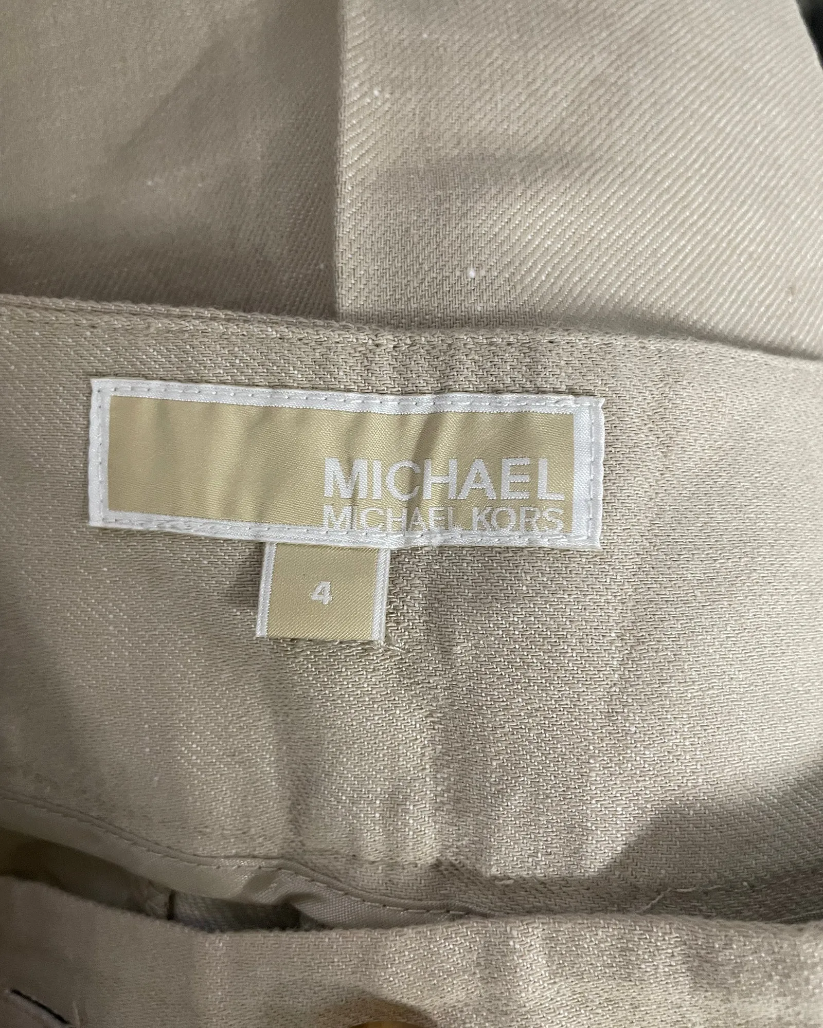 Pantalon ajusté Michael Kors en coton beige