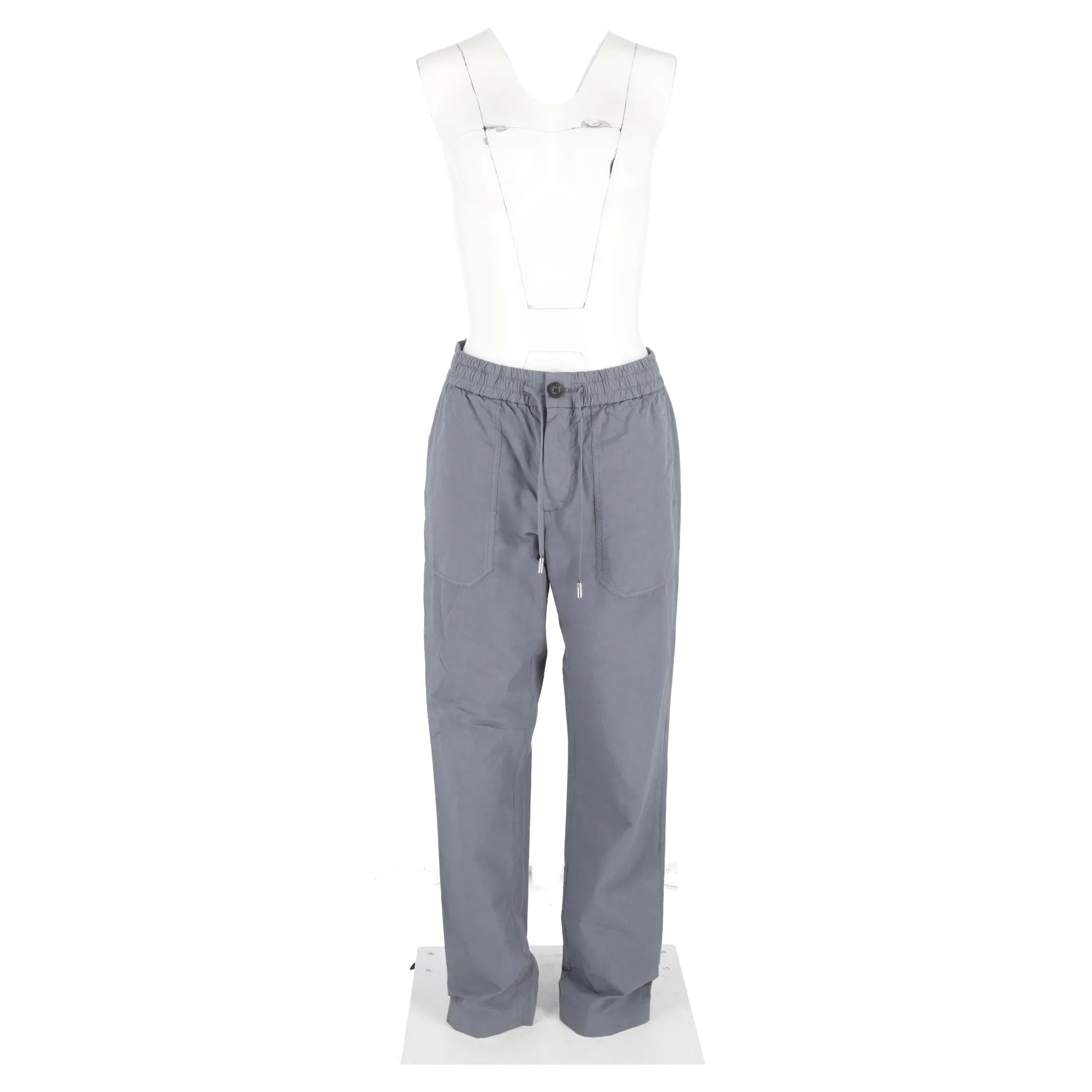 Pantalon droit à cordon de Mr. P. avec poches en coton gris