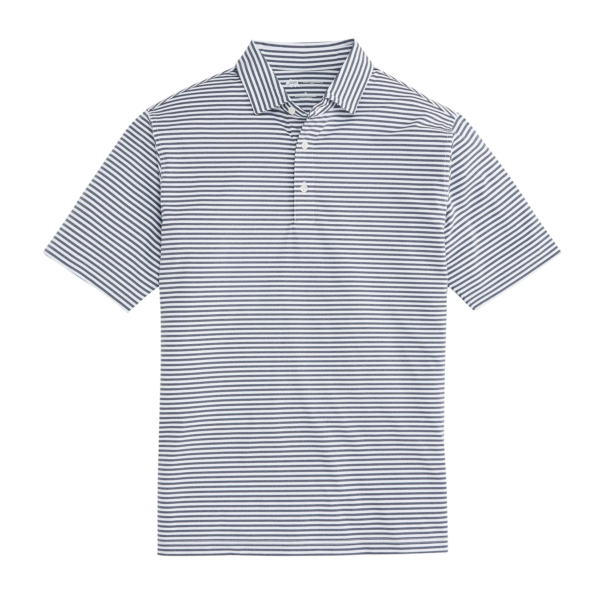 Polo de Performance Mulligan Stripe - Bleu Marine Classique