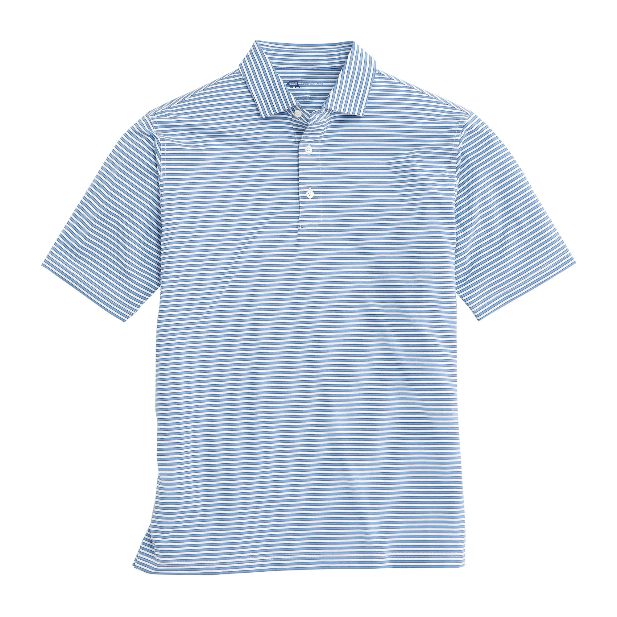 Polo de Performance Mulligan Stripe - Ciel